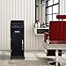 Hair Salon Storage Cart with Locable Wheels & 3 Hair Dryer Holders & 4 Drawers & Lock & 2 Keys, Rolling Salon Cart for Hair Stylist, Hairdresser, Beauty (Black)