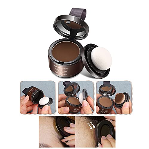 Foto von Haaransatz-Puder, Haarschatten, Haarwurzel-Concealer, Haaransatz-Schatten-Abdeckungs-Puder zum Auffüllen von dünner werdendem Haar, Haarwurzel-Concealer für Make-up, Pulver, Braun