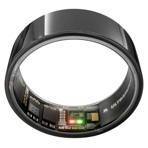 Image of ULTRAHUMAN Ring AIR - Aster Black - Size 8 - Smart Ring | No App Subscription Fee | Size First with Sizing Kit | Sleep, Activity & Heart Rate Tracking | Fitness Ring for Men & Women