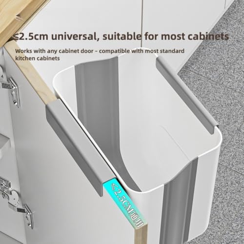 Caneca de basura plegable de pared para cocina blanca miniatura 4