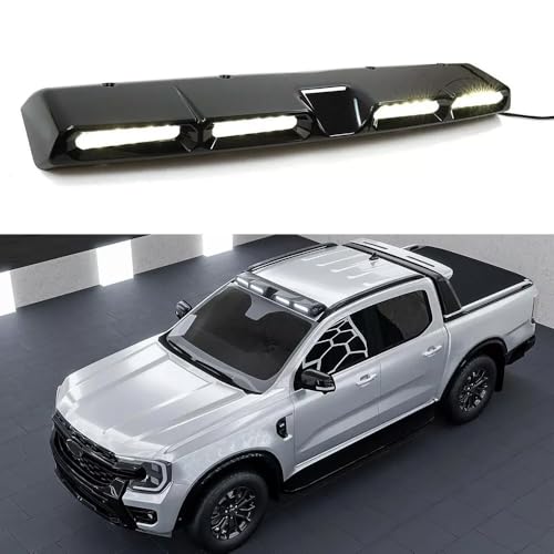 Gloss Black Roof Top Light Lamp Bar LED DRL Fit for Ford Ranger T9 P703 2023 2024 2025 White Cold Light