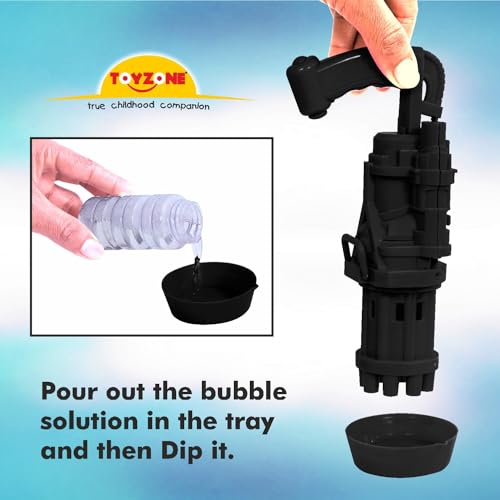 Image of Toyzone Terminator Bubbles Gun-55488 | Portable Bubble Maker | Bubble Machine | Outdoor & Indoor Activity Toy | Colorful Bubbles | Cool Bubble Toy for Girls & Boys