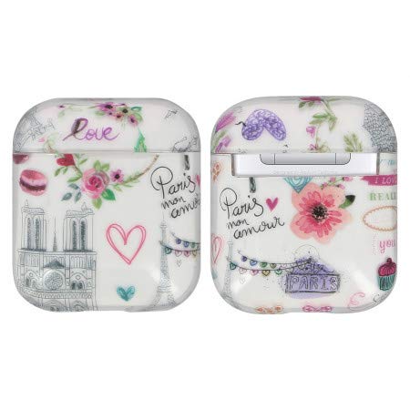 Akashi TECHNOLOGY - Carcasa compatible con AirPods 1 & AirPods 2, carcasa de protección (I Love Paris) Cover