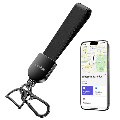 Traqueur GPS anti-perte pour clé de voiture compatible Apple Find My en cuir véritable