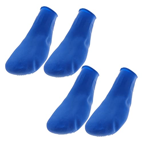 BAZEITFLOW 4stücke wasserdichte Hundeschuhe Kleine Hunde rutschfeste Strapazierfähige Pfotenschutzschuhe in Blau s Für Outdoor-aktivitäten Und Wetterschutz