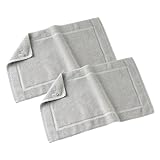 オルタ(oruTa) バスマット 2枚セット タオル地 今治 洗える 日本製 吸水 速乾 綿100 旅館 ホテル バスグッズ 約69×43cm グレー