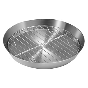 Baking Drain Pan Baking Sheet Cookie Pan with Cooling Rack Stainless Steel Rectangular Toaster Oven Cookie Pan Bakeware Tray