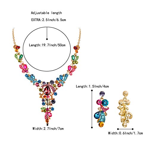 Clearine Gioielli Set Matrimonio Sposa Cristallo