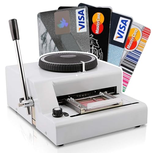 Dfdieratve MáQuina de Estampado Manual de 72 Caracteres para Tarjetas de PVC, Letras y Personalizadas. Impresora de CóDigos para Tarjetas de Regalo, Tarjetas de CréDito y de IdentificacióN.