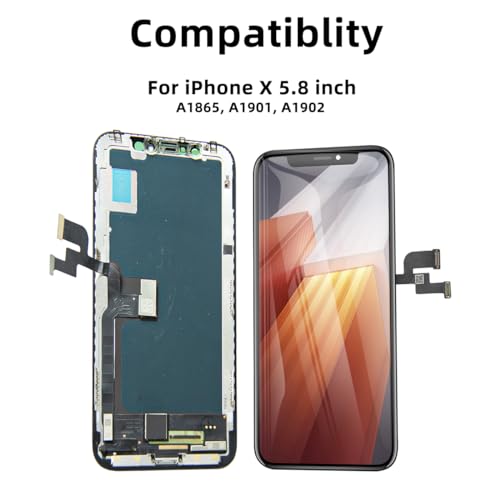 Lmq FOR IPHONE X(NO TOOL) Wholesale For Iphone X 10 Screen Replacement,5.8 Inch Cof Touch Screen Digitizer Full Hd Lcd Display Assembly, thumb #1