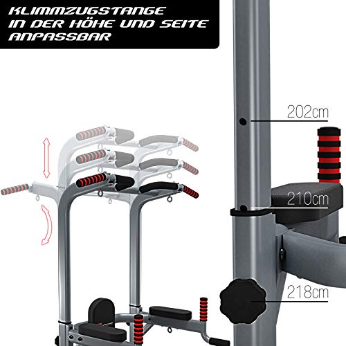 Sportstech 7in1 Power Tower PT300 als Dip Station & Kraftturm, multifunktionale Kraftstation für Zuhause mit… – Bild 5