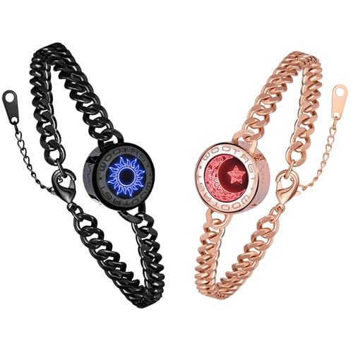 tartoow Pulseras de Vibración Táctil a Larga Distancia Regalos de Relación a...