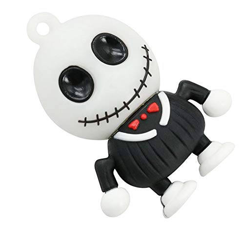 3.0 Jack Skellington Skeleton 64GB USB External Hard Drive Flash Thumb Drive Storage Device Cute Novelty Memory Stick U Disk Cartoon