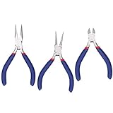Professionelles Schmuckzangen-Set, 3-teilig, Bastelwerkzeuge aus Hartstahl für die DIY-Schmuckherstellung und -Reparatur, inklusive diagonaler Spitz- und Flachzange