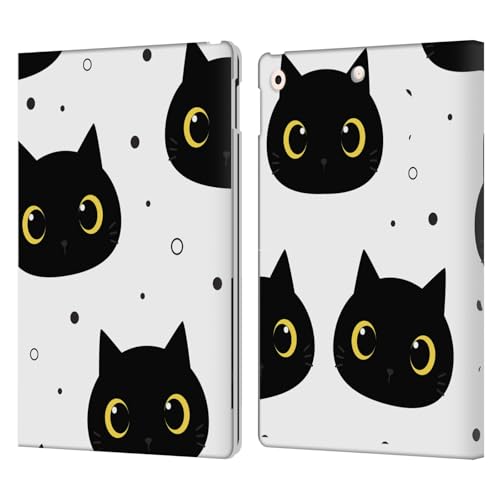 Étui en cuir iPad 10.2 Haroulita Chat Noir finitions soignées style mystique