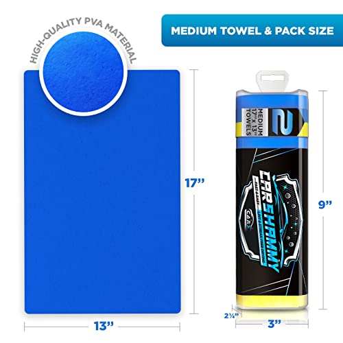 Carx Car Shammy Towel 17" X 13.5", Super Absorbent And Scratch-Free Car Drying Towel - Chamois Cloth For Car #TOP7
