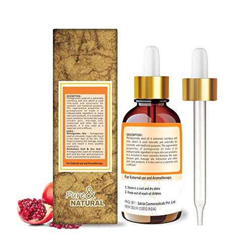 Image of Crysalis Pomegranate (Punica Granatum) Oil |100% Pure & Natural Undiluted Carrier Oil Organic Standard| For Sensitive Skin & Revitalizing Dull Skin - Use On Skin And Hair| 15Ml With Dropper
