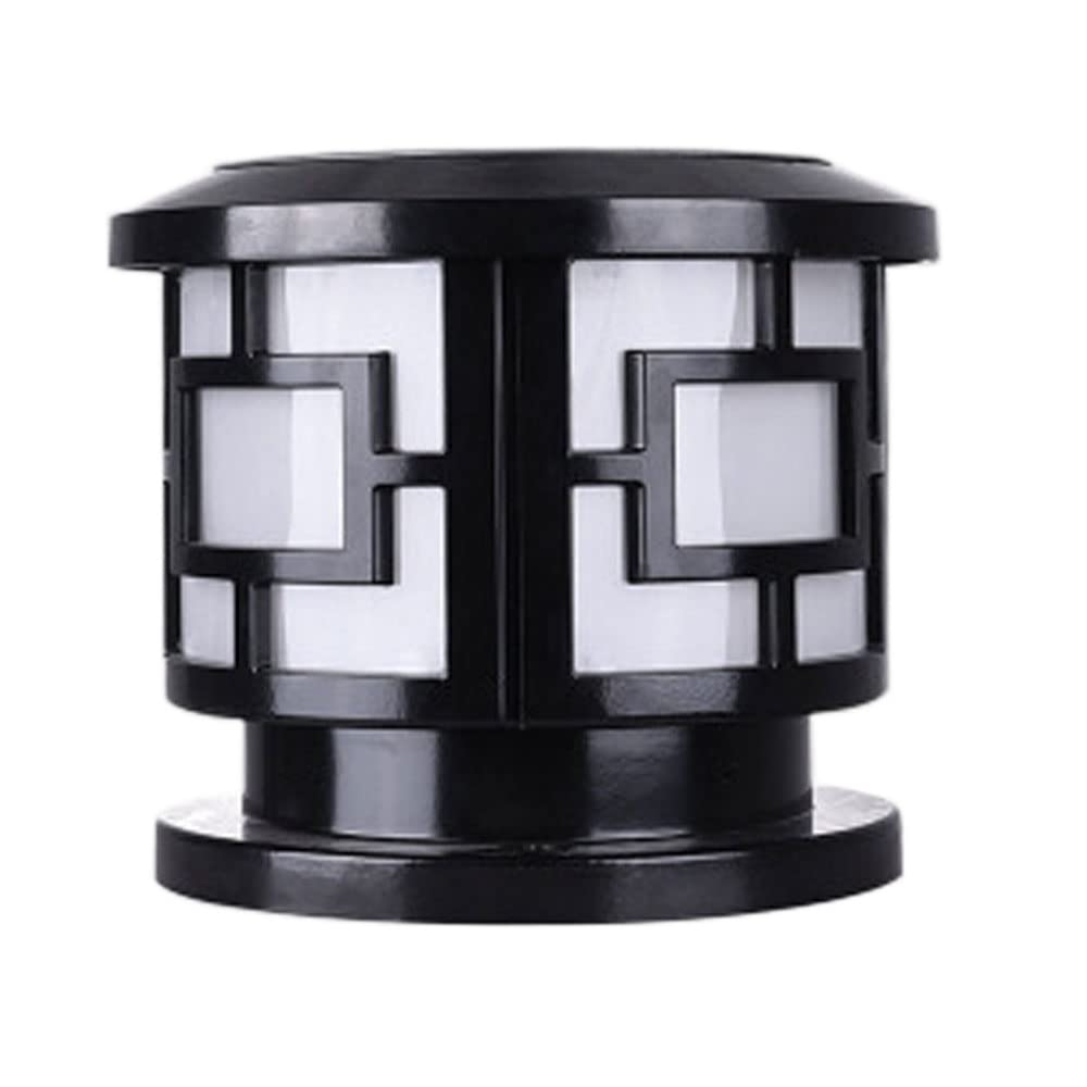 Lampy solarne, Lampa Kolumnowa Courtyard W Stylu Retro Chińskim Z Trzonkiem E27(Dark,25cm)