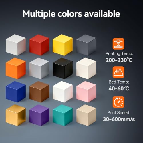 Image of Kingroon PLA Plus(PLA+) 3D Printer Filament, Dimensional Accuracy + /- 0.03 mm, 1 kg Spool(2.2lbs), 1.75 mm,Black