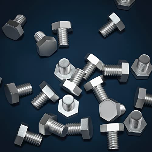 Image of 1 /4-20 x 3 /8 inch (5 /8 to 5 inch Optional) Hex Head Screw Bolt, Stainless Steel 18-8(304), Fully Threaded,15pcs