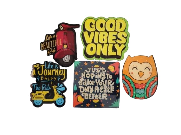 ORBY Acrylic Fridge Magnet | Quotes, Interactive, Funny & Intellectual Fridge Magnets | Scooter, Owl, Good Vibes Only, The Ride | Gift and Decoration Gift| Set of 5 (B0CZP3BRJS) Amazon Price History, Amazon Price Tracker