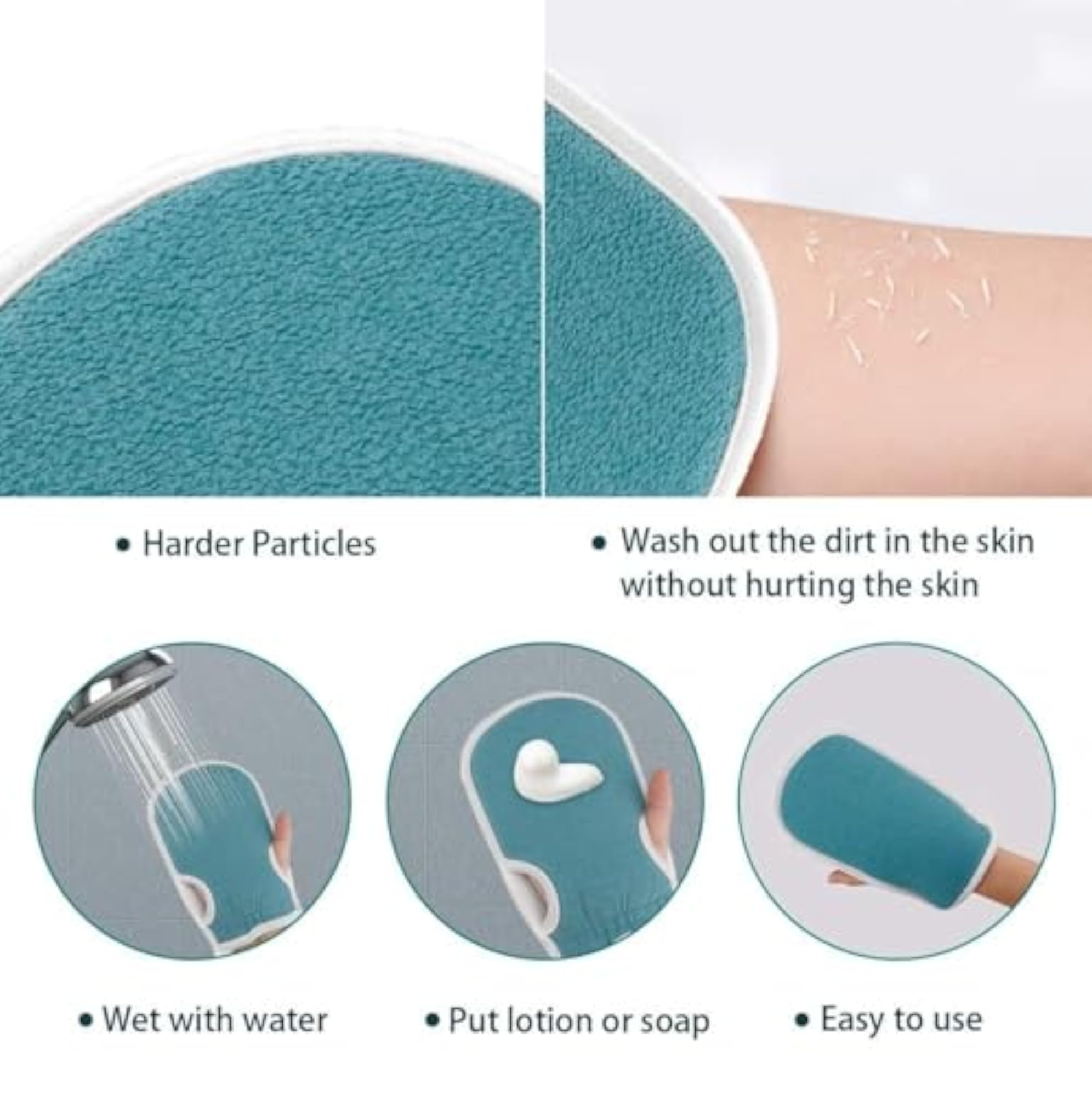 3-Piece Bath and Body Care Set, Exfoliating Scrubber Kit