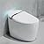 One Piece Elongated Smart Bidet Toilet with Massage Washing, Auto Flush, Heated Seat and Integrated Multi Function Remote Control, White