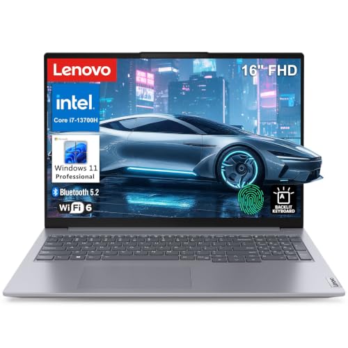 Image of Lenovo 16" FHD+ Laptop, Intel 14-Core i7-13700H, 16GB DDR5, 1TB PCIe