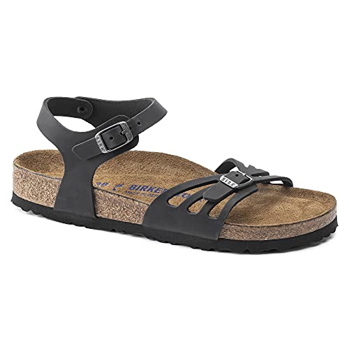 Birkenstock Bali Soft Footbed Black Oiled Leather R 40 R EU 9-9.5 Women7-7.5 Men