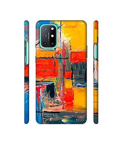 Image of Amazon Brand - Solimo Designer Multicolor Squre Blocks 3D Printed Hard Back Case Mobile Cover for OnePlus 8T