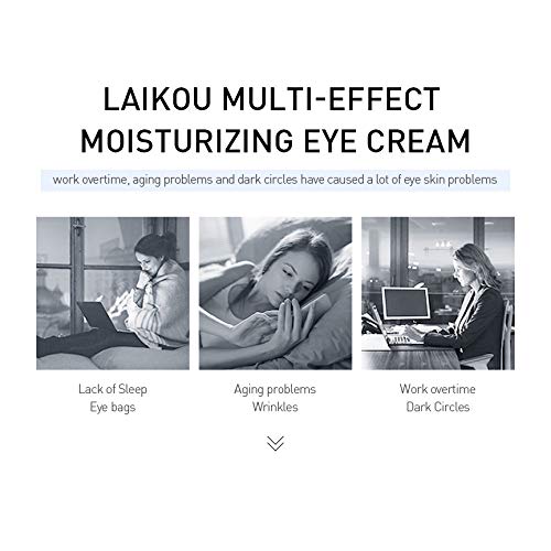 Miniatura 4 de Laikou - Crema hidratante multiefecto, reafirmante y reductora de ojeras, crema de ojos suavizante antiarrugas, crema de ojos voluminosa antiarrugas