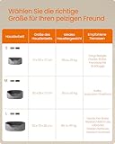 Feandrea Hundebett, Hundekorb, Wendekissen, 92 x 72 x 28 cm, grau PGW33GG