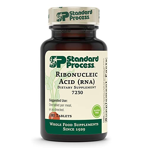 Standard Process Ribonucleic Acid (RNA) - RNA Supplement with Calcium, and Magnesium Citrate - Vegetarian, Gluten Free - 180 Tablets