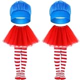 Matiniy 6Pcs Hairy Costume Set for Kid Includes Fuzzy Headband Tutu Skirt Striped Socks for Cosplay Party Dress Up Supplies (Style1)