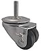 Low-Profile Easy-Turn Threaded Stem Caster, 2 in Wheel Dia, 200 lb Load Rating-Each