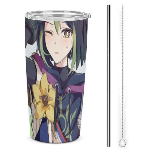 コップ 原神 提?里 Tighnari ティナリ マグカップ 車用 タンブラー メンズ 車載 自動車カップ 魔法瓶 水筒 水カップ ポット 旅行杯 ケトル コーヒーカップ ストロー付き レディース 蓋付き 持ち運び マグボトル ステンレス鋼 ダイレクトタイ