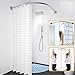 Shower curtain rod Ausziehbare L Förmige Gebogene Duschvorhangstange Keine Bohrung Edelstahl Eckvorhangschiene für Badezimmer Eckbadewanne Verstellbarer Duschvorhangstangenhalter