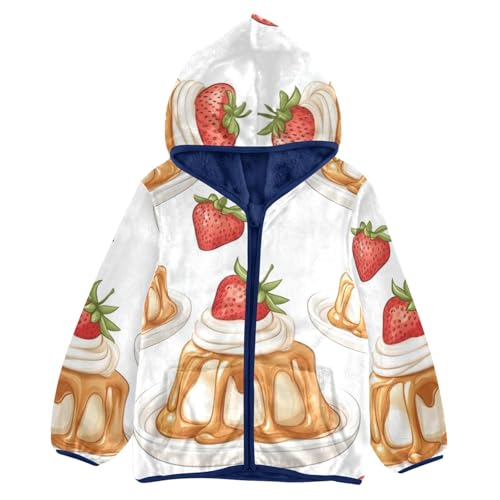 Vanilla Pudding Girls Fleece Jacket Girls Fall Jacket Girls Zip Up Hoodie Girls Sherpa Jacket 2-10T