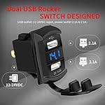 DaierTek-42A-Rocker-Dual-USB-Car-Charger-Adapter-Socket-Waterproof-Blue-Led-Digital-Voltmeter-for-Rocker-Marine-Switch-Panel-on-Boat-RV-Vehicle