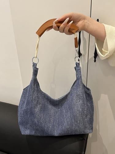 Women's Retro Shoulder Bag Lightweight Canvas Crossbody Purse Casual Underarm Tote Shoulder Purse for Daily Use2