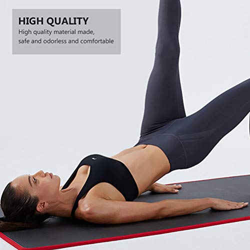 ABOOFAN Tapete portátil de ioga grosso NBR Tapete anti-derrapante para exercícios de ioga com alça p