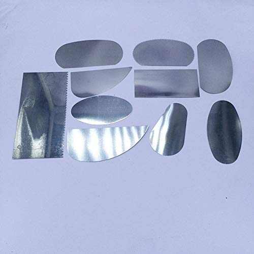 grastop Stainless Steel Comb Pottery Modelling Sculpture Polymer Clay Tools Scraper Trimming Blade Sculpting Knife Cutter 10PC