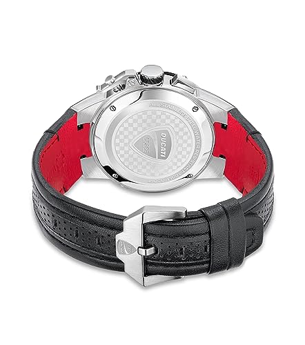 Ducati Leather Analog Black Dial Men's Watch-Dtwgc2019101, Band_Green - Image 3