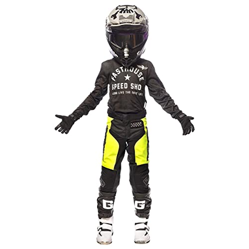 Fasthouse Youth A/C Grindhouse Originals Jersey (Black, Large) #TOP1