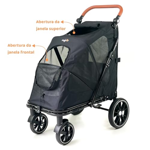 Carrinho de passeio para Pet, animal de estimação, cachorro, cão, gato de grande porte até 35 Kg