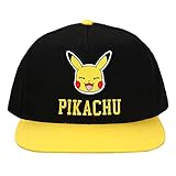 Bioworld Pokemon Pikachu Youth Black Snapback Cap