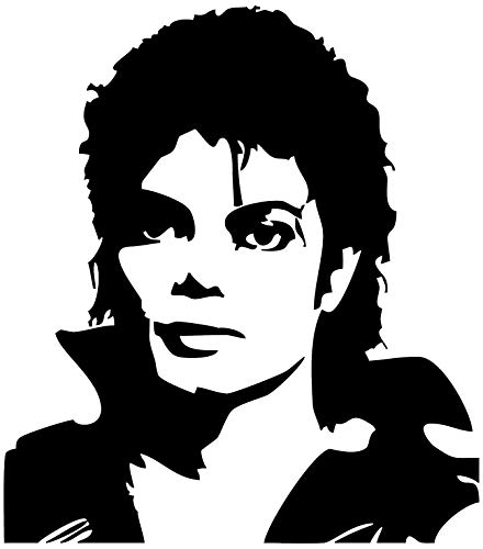 Micheal Jackson 2 - BlackDye Cut Decal for Cars Bumpers Windows Notebooks etc