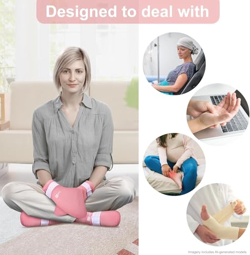 Image of SuzziPad Cold Socks & Hands Ice Pack for Chemo Must Haves, Pink, S /M