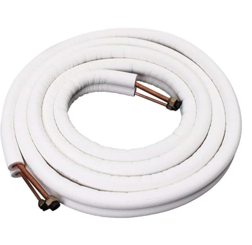 Honfitat 4M Aislado Tubo De Cobre 1/4 Pulgadas 3/8 Pulgadas Aire Acondicionado Tuberías Accesorios Par Bobina