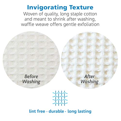 Gilden Tree Waffle Weave Hand Towels For Bathroom Quick Drying Lint Free Thin, Classic Style (Cream) #TOP3